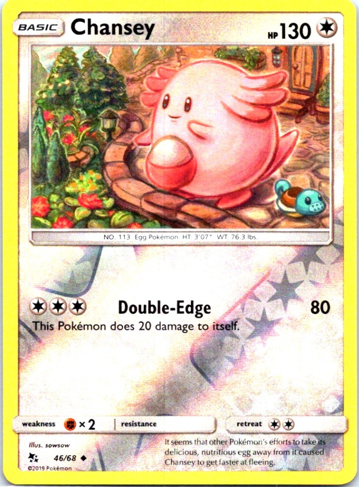Chansey 46/68 Uncommon Reverse Holo Hidden Fates LP
