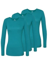 Adar Underscrubs for Women 3 Pack - Long Sleeve Underscrub Comfort Tee