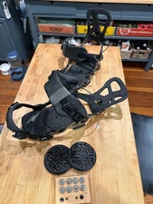 GNU Psych Men's Snowboard Bindings, Black, Large