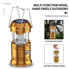 2 in 1 Solar Camping Light LED Lantern Rechargeable Outdoor Emergency Torch