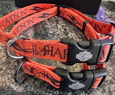 Harley Davidson Dog Harness Harley-Davidson Black Dog Collar Large