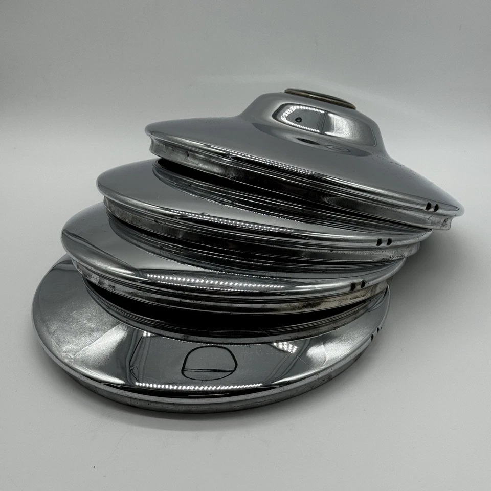 (4) Juego de tapacubos Porsche 356 A B Super con escudo esmaltado 64436103111 tapacubos Foto 2 de 4