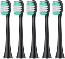 5 Pack Replacement Toothbrush Heads Compatible with Aquasonic Black Series Vibe
