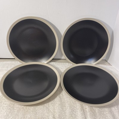 Stone + Lain Gray Grey Cream ''Serenity'' Stoneware salad Plates 8 5/8 