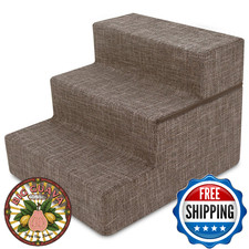 Best Pet Supplies Non-Slip Foam Dog Stair  Pet Ramp, Balanced Indoor Step Suppo