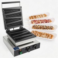 HAXRO Lolly Waffle Maker Pine Tree Commercial Waffle Machine Snack Dessert Unit