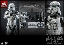 New Hot Toys MMS615 Star Wars Stormtrooper Chrome Version 1 6 Figure In Stock