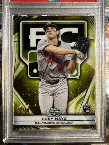 2025 Topps Chrome Black - Rookie Design Variations Coby Mayo #24 Gold ...