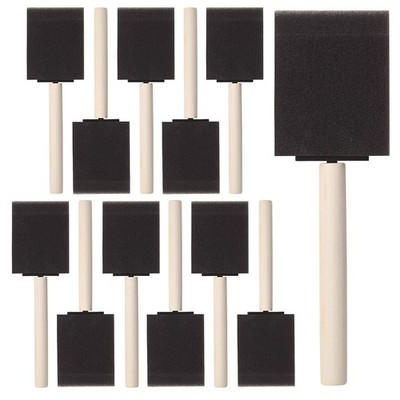 Bates- Foam Paint Brushes, 2 Inch, 16 Pack, Wooden 2 16 Black 