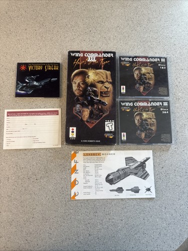 Wing Commander III Heart of the Tiger w/ Inserts Panasonic 3DO Complete Box CIB