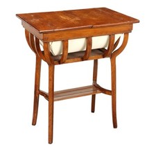 Antique Coffee Table Art Nouveau Fabric Openable Top XX Century Original