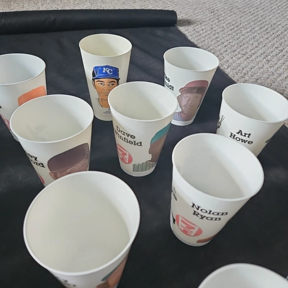 7 Eleven , 1982 Baseball Drinking Cups - Lot of 16 ~ Brett, Rose , Ryan,  Bell, - Image 4 of 4