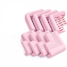 Baby Proofing Corner Guards 8 Pack Pink, Soft Foam Edge and Corner Protectors...