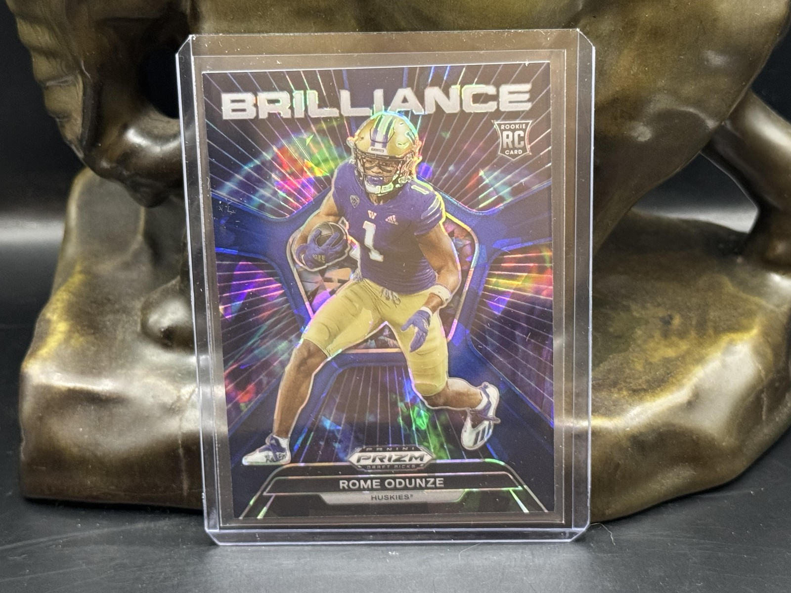 2024 Panini Prizm Draft Picks #BR-RO Rome Odunze Brilliance Blue Ice #/99