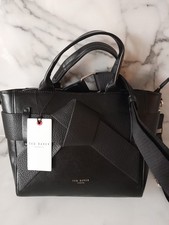 Ted Baker Black Leather Bow Handbag . Brand New With Tags