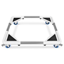 Mini carretilla con soporte para nevera con ruedas de bloqueo - Base ajustable para electrodomésticos