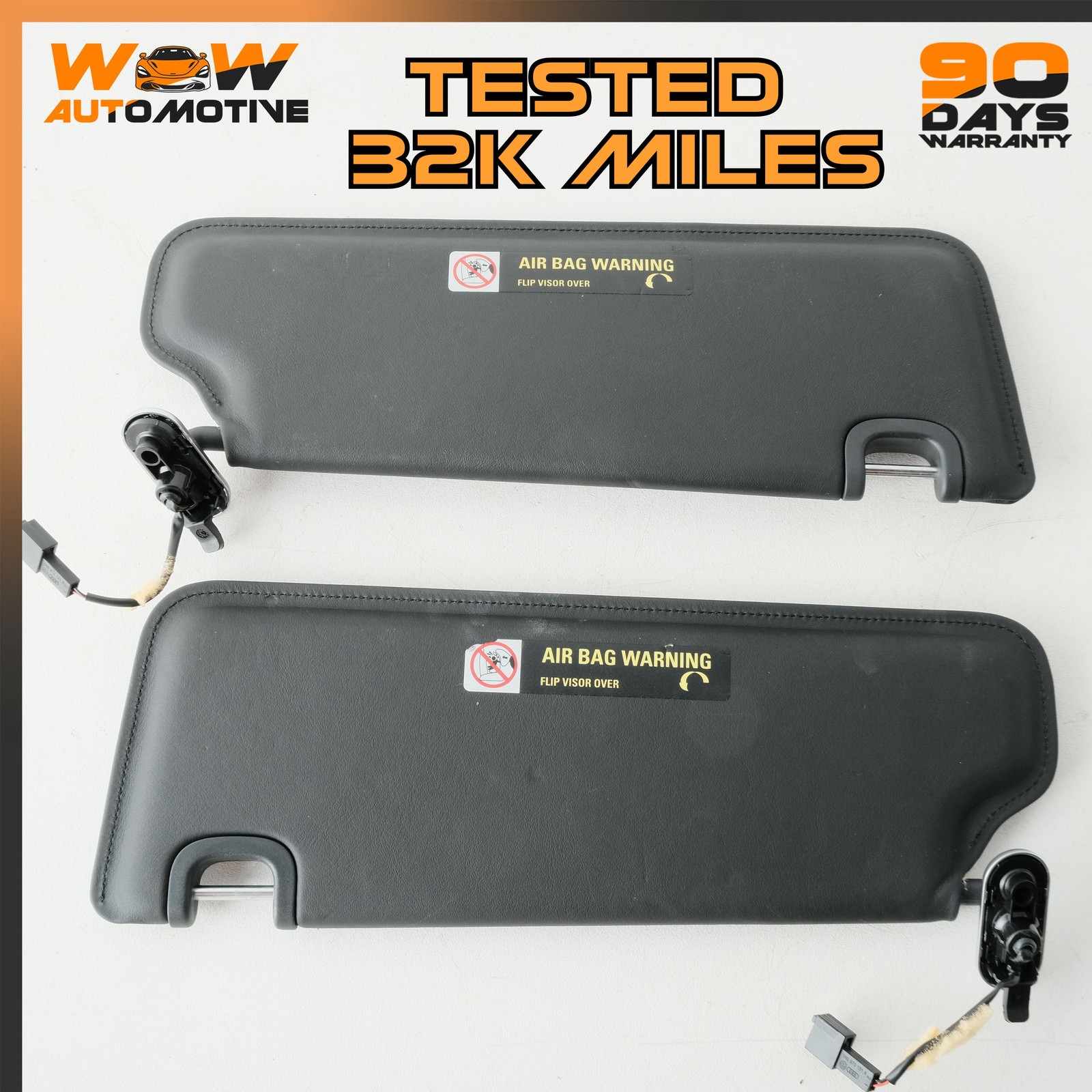 04-13 BENTLEY CONTINENTAL SUPERSPORTS FRONT LEFT RIGHT SHADE SUN VISOR BLACK OEM