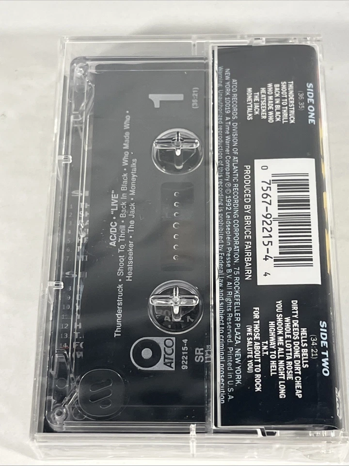 AC⚡DC LIVE NEW SEALED Cassette Tape 1992 ATCO 7 92215-4 - Image 2 of 4