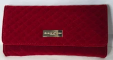 Adrienne Vittadini Red Quilted Wallet w/ RFID Protection NWT