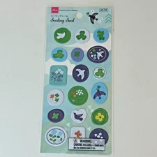 Daiso Sealing Stamp Seal Sticker Sheet - Scandinavian Style