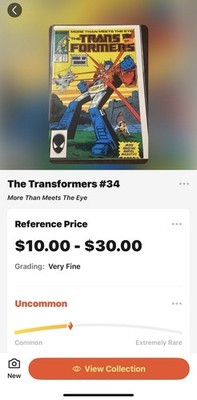 The Transformers Marvel Comic Book #34 Man of Iron Marvel 1985