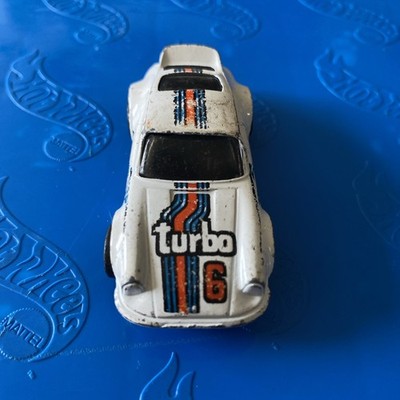HOT WHEELS® PORSCHE 911 ©MATTEL 1974 香港製 Hot Wheels 1974 Hong Kong White P-911 Porsche Turbo 6 Mattel Die