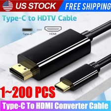 USB C to 4K HDMI Cable Video Converter Adapter 6Ft Type C to HDMI 4K Cord Lot