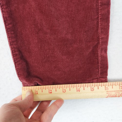 AG Pants Womens 31 Red Corduroy Stevie Slim Straight Casual Adriano Goldschmied - Picture 6 of 12