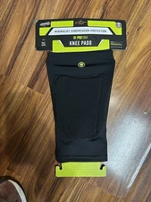 Infamous Pro DNA Paintball Knee Pads XXL 2XL Black NEW Minimalist Compression