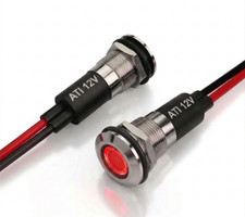 Alpinetech 2pcs Pl12m 12mm 12v Dc Led Metal Indicator Pilot Dash Light Alpinetech 2pcs Pl12m 12mm 12v Dc Led Metal Indicator Pilot Dash Light