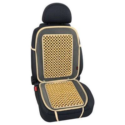 Holzkugel Sitzauflage Universal Massage Sitzaufleger Holzperlen Beige 100x45cm