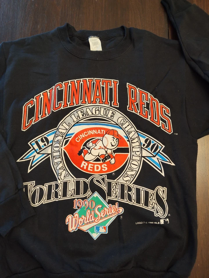 Vintage 1990 Cincinnati Reds World Series Sweatshirt Medium Adult - Image 3 of 3