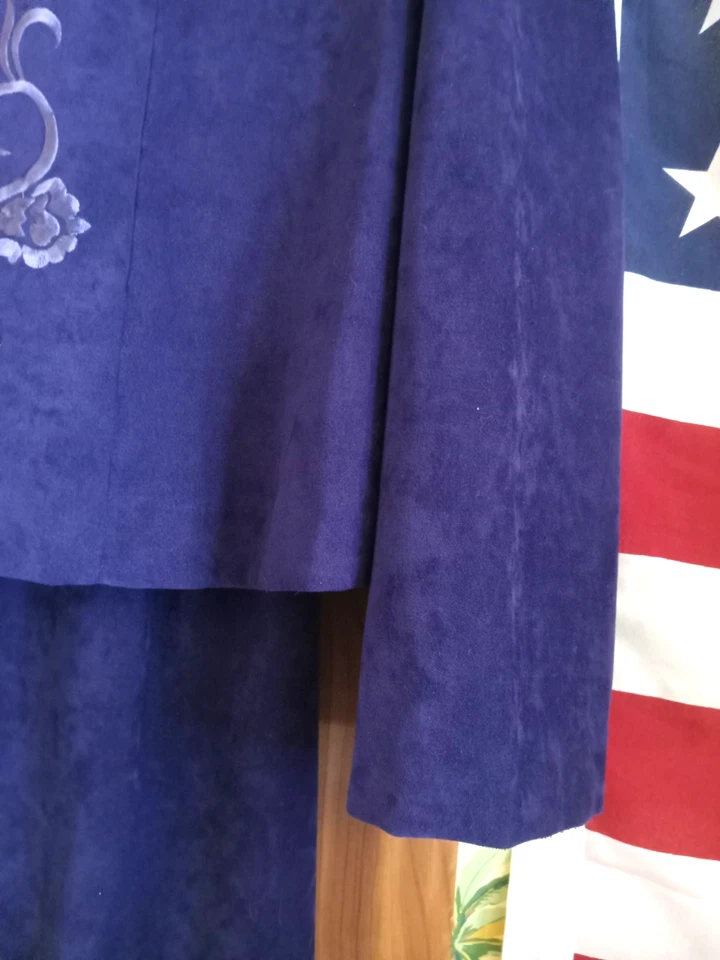 女式 10 码裙套装 R&K 原装紫色刺绣非常好 — 第 4/4 张图片