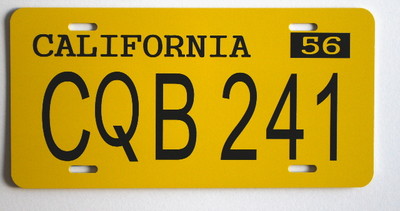 CHRISTINE 1958 58 PLYMOUTH FURY LICENSE PLATE CQB 241 STEPHEN KING
