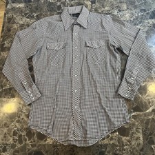 Vtg JcPenny Western Cowboys Sz M Pearl Snap Shirt Plaid Western 60  s 70  s 80  s