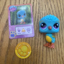 Littlest Pet Shop Gen 7 Series 2 #82 Turquoise Blue Kiwi Bird Purple Eyes 