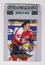 Theoren Fleury Autographed 1995-96 Fleer Ultra Card #24 Flames CAS Authentic