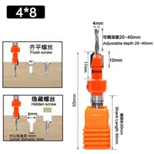 4x8mm Carpentry Counterbore Drilling, Cone Hole Drilling, Alloy Head Drilling