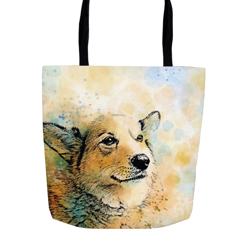 Corgi Dog Themed All-Over Print Tote Bag by LDumas-image