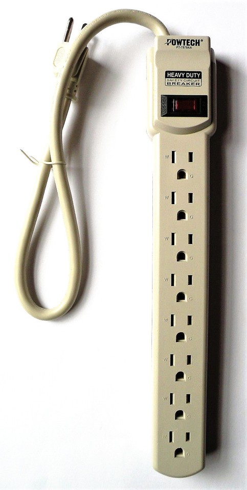 8 Outlet Surge Protection POWER STRIP On/Off Switch Safety Circuit ...