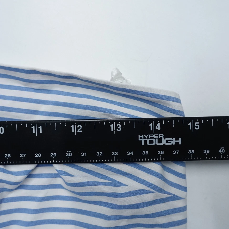 Vestido Banana Republic de un hombro para mujer 4 azul a rayas diagonales algodón liend Foto 3 de 4