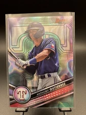 2022 Bowman's Best Anthony Gutierrez TP-22 Aqua Lava Refractor /199 Rangers