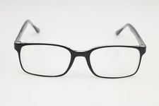 Modern Optical Landmark Black/Crystal Rectangle Eyeglasses Frames 53-19-140