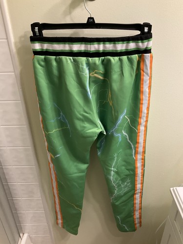 Sugarhill Sweatpants Women’s Size Medium Track Streetwear Zip Green Lightning - Afbeelding 13 van 16