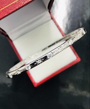 18k White gold diamond bangle bracelet 0.52 ct 12.20 grams