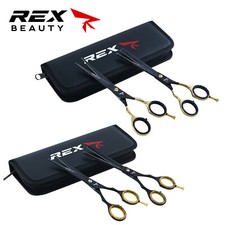 REX Barber Saloon Hair Cutting Thinning Hairdressing Razor Sharp Scissors Set 6"