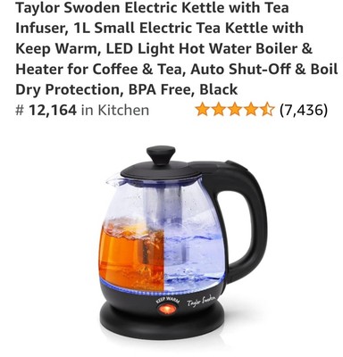 Taylor Swoden Electric Kettle with Tea Infuser,