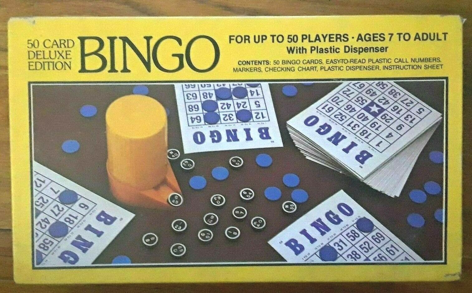 Vintage Deluxe Bingo Game Set w/ Magic Dispenser 50 Cards Complete