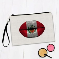 Gift Makeup Bag : Lips Peruvian Flag Peru Expat Country For Her Woman Feminine