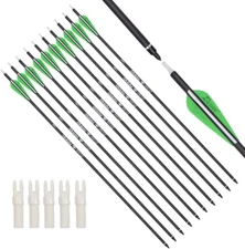 Archery Bow Carbon Arrow Hunting Target Practice Arrows 26 28 30 Inch with Remov